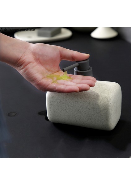 Siyah Stil 600 ml Seramik Losyon Şişesi Ev Banyo Bölünmüş Boş Şişeler Şampuan Duş Jeli Şişe El Temizleyici Şişeler Sabunluk (Yurt Dışından) modelleri