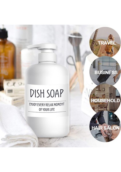 R Tarzı 800MI Doldurulabilir Sabunluk Şampuan Duş Jeli Şişe Banyo Mutfak Beyaz Yuvarlak Omuz Basma Boş Şişeleme (Yurt Dışından) modelleri