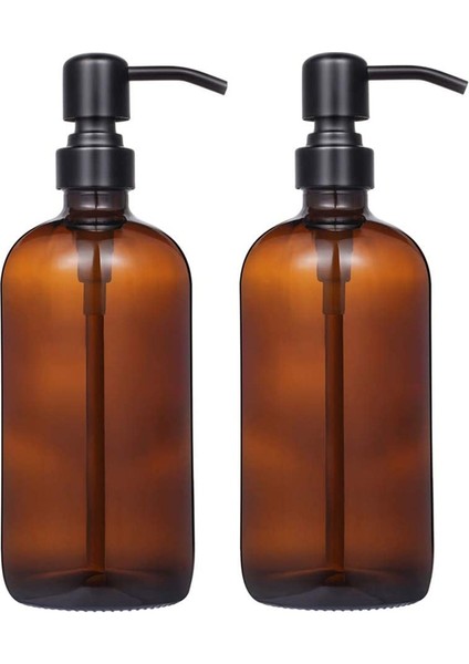 Siyah Stil Banyo Sabunluk Şampuan Cam Şişe 500 ml Itme Tipi Losyon Dispenseri Doldurulabilir Mutfak Depolama Şişesi (Yurt Dışından) modelleri