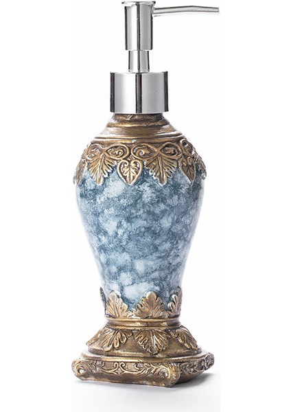 Mavi Stil Lüks Akik Renkli Losyon Şişesi 300 ml Sabunluk El Temizleyici Şişe Ev Retro Dekorasyon Dezenfektan Depolama Tankı (Yurt Dışından)