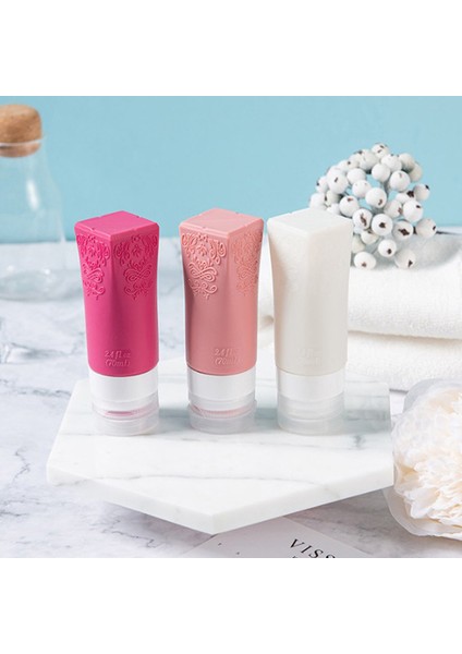 H Tarzı Çift Katmanlı Şişe Kapağı Tasarımı Silikon Şişe Seyahat Taşınabilir Sabun Şişesi Yüz Yıkama Dağıtıcı Şişe 70 ml (Yurt Dışından)