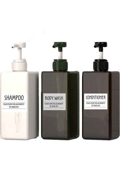 Beyaz Stil 650ML ml Pp Sıvı Sabunluk Şampuan Duş Jeli Şişe Kremi El Sabunu Kabı Banyo Aksesuarları (Yurt Dışından) fiyatları