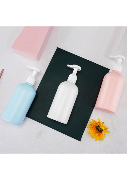 Beyaz Stil Banyo Için 500 ml Sabunluk Büyük Kapasiteli Şampuan Duş Jeli Şişeleri Doldurulabilir Losyon Sıvı Saklama Kabı (Yurt Dışından) indirimleri