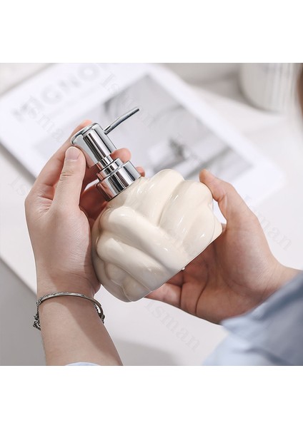 B-9X13CM Tarzı Kuzey Avrupa Seramik Şampuan Şişesi Işık Lüks Düğüm Şekli Duş Jeli Dağıtıcı Sabun Şişesi Mutfak Banyo Aksesuarları (Yurt Dışından) indirimleri