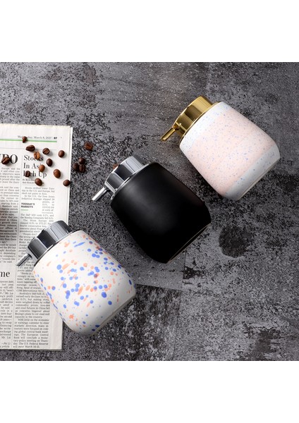 Noktalar-S Tarzı 400 ml Beyaz Seramik Sabunluk Şişe Duş Jeli Dağıtıcılar Taşınabilir Sıvı Sabunluk Losyon Dağıtım Banyo Aksesuarları (Yurt Dışından) fırsatları