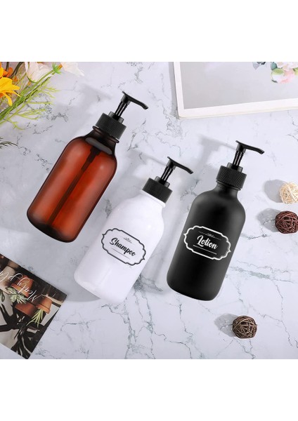 Tepsi Tarzı Siyah Pompa Sabunluk Tepsi Banyo Mutfak Doldurulabilir Şampuan Vücut Yıkama Saklama Kabı Boş Şişe 500 ml (Yurt Dışından) fırsatları