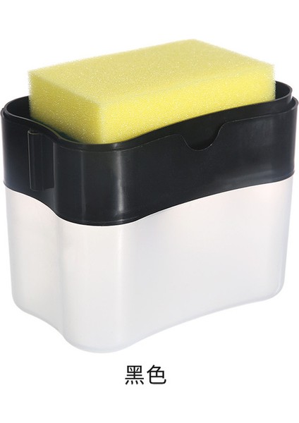 Siyah Stil Mutfak Için Bulaşık Sabunu Dispenseri,sıvı Sabunluk,sünger Tutuculu Mutfak Sabunluk,sünger Sabun Pompa Dispenseri (Yurt Dışından)