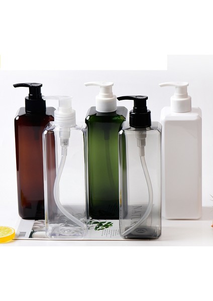 Beyaz Stil 650ML L Banyo Kare Sabun Şişesi Şampuan Vücut Yıkama Kremi Doldurulabilir Şişe Seyahat Basın Losyon Şişesi Banyo Aksesuarı (Yurt Dışından) modelleri