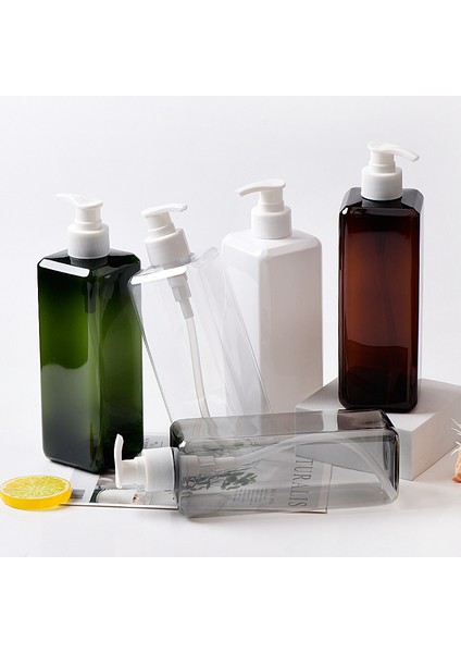 Beyaz Stil 650ML L Banyo Kare Sabun Şişesi Şampuan Vücut Yıkama Kremi Doldurulabilir Şişe Seyahat Basın Losyon Şişesi Banyo Aksesuarı (Yurt Dışından) fırsatları