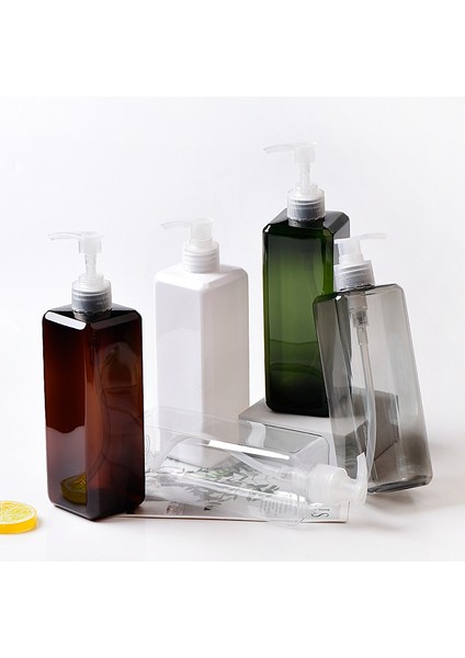 Beyaz Stil 650ML L Banyo Kare Sabun Şişesi Şampuan Vücut Yıkama Kremi Doldurulabilir Şişe Seyahat Basın Losyon Şişesi Banyo Aksesuarı (Yurt Dışından) indirimleri