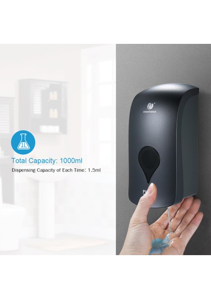 Gri Tarzı Duvara Monte Sabunluk Duş Jeli Sıvı Şampuan El Temizleyici Dispenser Tutucu Banyo Mutfak Sabunluk L (Yurt Dışından) modelleri