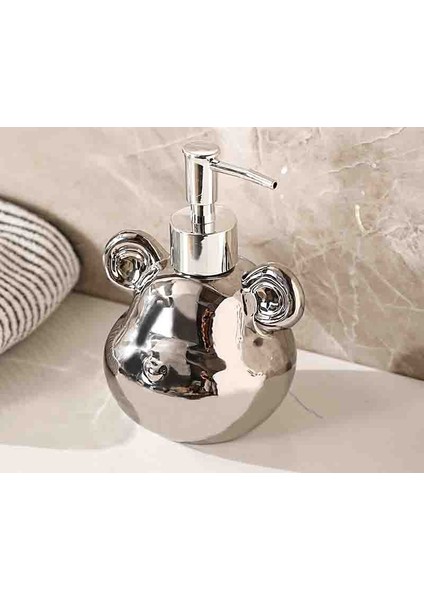 Şerit Tarzı 350ML Seramik Taşınabilir Sıvı Sabunluklar Ev Sevimli Ayı Şeklinde Basın Tipi Duş Jeli Şampuan Şişesi Banyo Aksesuarları LE164 (Yurt Dışından)