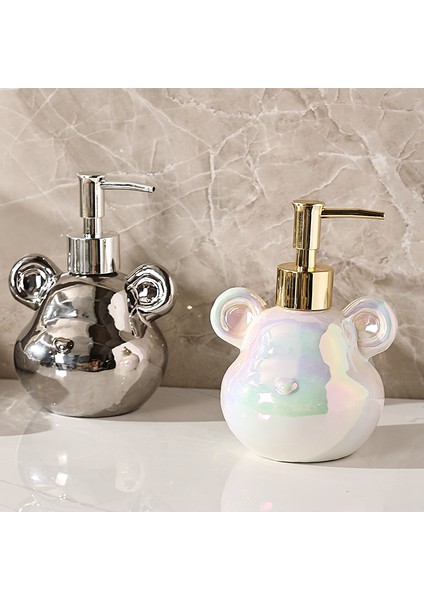 Şerit Tarzı 350ML Seramik Taşınabilir Sıvı Sabunluklar Ev Sevimli Ayı Şeklinde Basın Tipi Duş Jeli Şampuan Şişesi Banyo Aksesuarları LE164 (Yurt Dışından) fiyatları