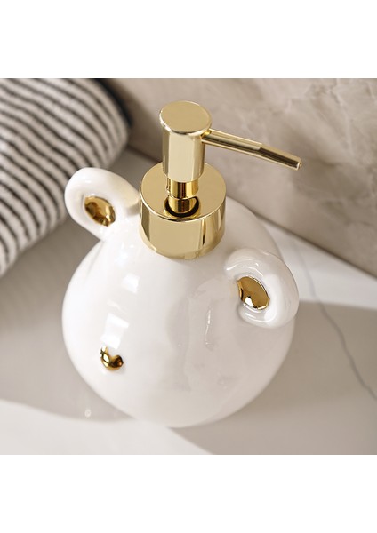 Şerit Tarzı 350ML Seramik Taşınabilir Sıvı Sabunluklar Ev Sevimli Ayı Şeklinde Basın Tipi Duş Jeli Şampuan Şişesi Banyo Aksesuarları LE164 (Yurt Dışından) fırsatları