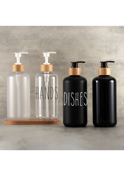 Tepsi Tarzı 500 ml Banyo Şampuanı Losyon Vücut Yıkama Kabı Sabunluk Şişe Su Geçirmez Etiket Doldurulabilir Plastik Boş Şişe (Yurt Dışından) modelleri