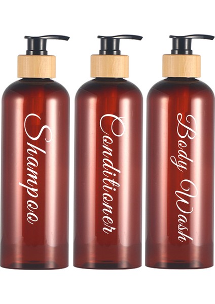 Etiket-Altın Tarzı Banyo Sabunluk Doldurulabilir Şampuan ve Saç Kremi Şişeleri Bambu Pompalı Su Geçirmez Etiket Boş Duş Şampuan Şişesi (Yurt Dışından) fiyatları