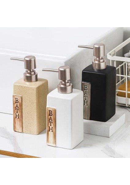 Siyah Stil Yaratıcı Basit Seramik Sabunluk Sıvı Dağıtım Basın Şişe El Temizleyici Şampuan Duş Jeli Şişe Banyo Eşyaları (Yurt Dışından) fiyatları