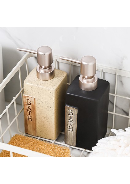 Siyah Stil Yaratıcı Basit Seramik Sabunluk Sıvı Dağıtım Basın Şişe El Temizleyici Şampuan Duş Jeli Şişe Banyo Eşyaları (Yurt Dışından) fırsatları