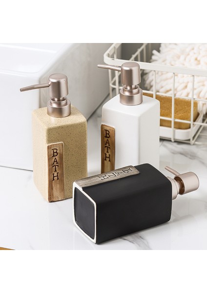 Siyah Stil Yaratıcı Basit Seramik Sabunluk Sıvı Dağıtım Basın Şişe El Temizleyici Şampuan Duş Jeli Şişe Banyo Eşyaları (Yurt Dışından) indirimleri