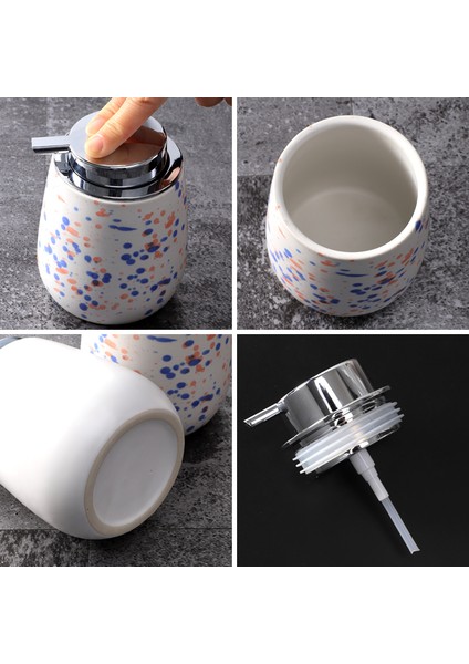 Noktalar-S Tarzı 400 ml Beyaz Seramik Sabunluk Şişe Duş Jeli Dağıtıcılar Taşınabilir Sıvı Sabunluk Losyon Dağıtım Banyo Aksesuarları (Yurt Dışından) indirimleri