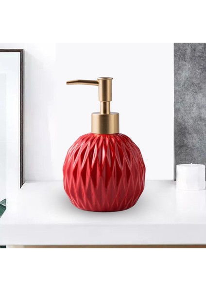 Kırmızı Stil Ev Banyo Dekorasyonu Için Sabunluk El Losyonu Şişesi Şampuan Losyonu (Yurt Dışından)