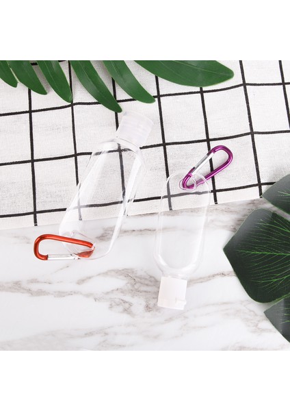 Net Stil 50ML ml 50ML Makyaj Şeffaf Şişe Yeniden Kullanılabilir Taşınabilir Mini Alkol Sprey Şişesi El Dezenfektanı Seyahat Küçük Tutucu Kanca Anahtarlık (Yurt Dışından) modelleri