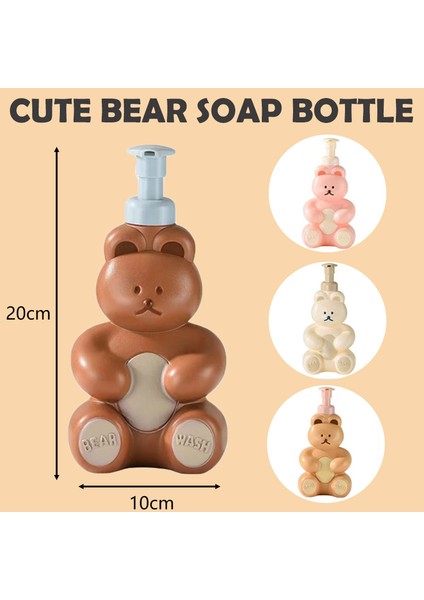 Kahverengi Tarzı 500 ml Karikatür Ayı Köpük Sabunluk Taşınabilir Losyon Şişesi Sevimli El Sabunu Kapları Ev Çocuk Şampuanı Duş Jeli Dağıtıcı (Yurt Dışından) modelleri