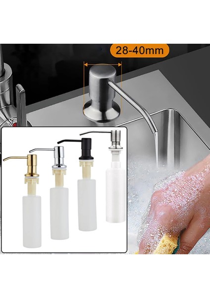 Siyah Stil 300 ml Mutfak Sabunluk Lavabo Sıvı Dağıtıcı Siyah Abs Dağıtıcı Deterjan Sıvı Sabunluk Pompaları Sıcak！ (Yurt Dışından) fiyatları