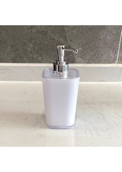 Beyaz Stil 320ML Sıvı Şişe Sabunluk Emülsiyon Losyon Şişesi Yaratıcı Banyo Aksesuarları Seti Ev Dekorasyon (Yurt Dışından)