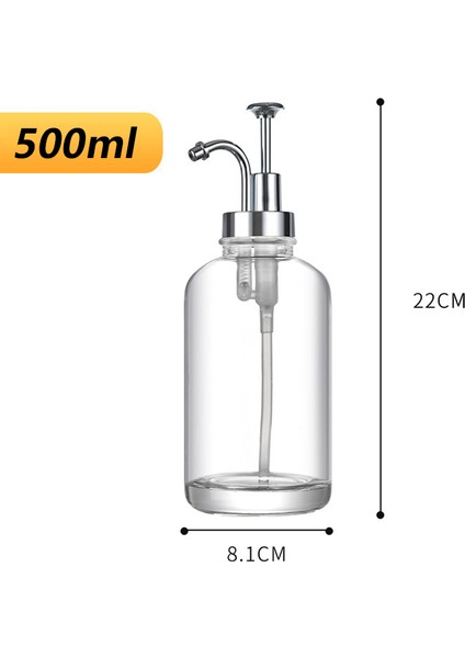 Gümüş Tarzı Banyo Sabunluk Tezgah Üstü Şampuan El Sabunu Cam Şişe Doldurulabilir Duş Vücut Yıkama ve Kremi Konteyner (Yurt Dışından)