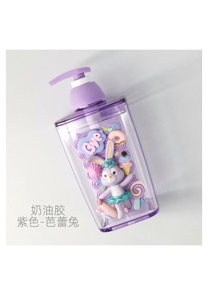 Pembe Tarzı 450 ml Banyo Sabunluk Kitty Plastik Sabun Şişesi Duş Banyo Şişesi Taşınabilir Ev Seyahat Losyon Şişesi Mutfak (Yurt Dışından)