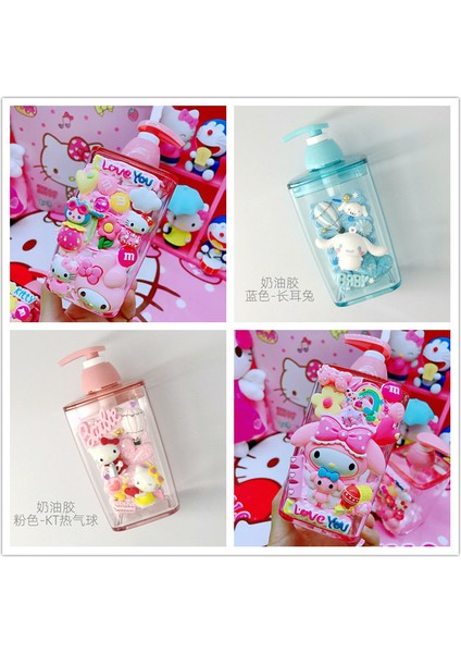 Pembe Tarzı 450 ml Banyo Sabunluk Kitty Plastik Sabun Şişesi Duş Banyo Şişesi Taşınabilir Ev Seyahat Losyon Şişesi Mutfak (Yurt Dışından) fırsatları