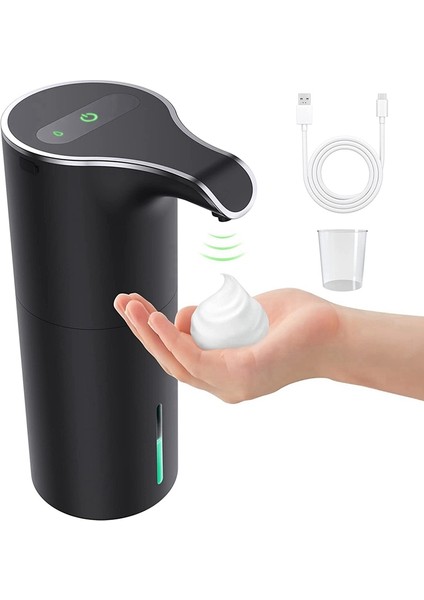 Otomatik Sabunluk Siyah, Köpük Sabunluk Banyo Için Şarj Edilebilir Otomatik Olmayan Sabunluk (Yurt Dışından)
