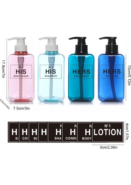 Koyu Mavi Tarzı Kare Sabunluk Banyo Şampuanı Saç Kremi Losyon Şişesi Su Geçirmez Etiketler ile Doldurulabilir Boş Şampuan Pompası Şişesi (Yurt Dışından) modelleri