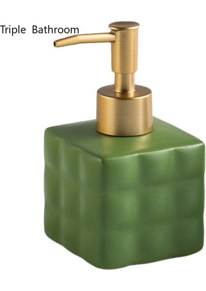 Bir Stil 220ML Iskandinav Seramik Sıvı Sabun Şişesi Rubik Küp Şekli El Sabunu Dağıtıcı Şişe Boş Pompalı Şişe Banyo Aksesuarları (Yurt Dışından)