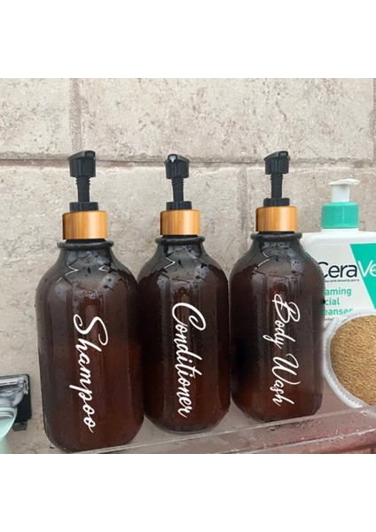 Siyah Stil Eczacı Şampuan ve Saç Kremi Dispenseri Banyo Duş Sabunluk Bambu Pompa Sabun Şişesi Ev Dekor (Yurt Dışından) modelleri