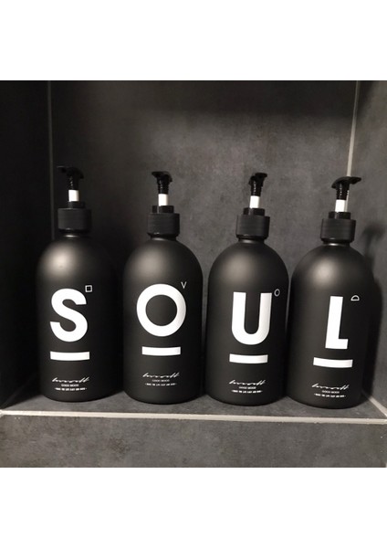 D Tarzı 500ML Cam Sabunluk Banyo Siyah Boş Dolum Alt Şişe Ev Otel Duş Jeli El Yıkama Şampuan Şişeleri (Yurt Dışından) modelleri