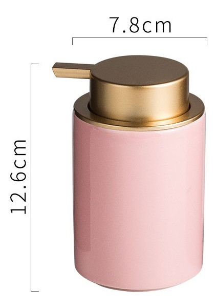 Pembe Tarzı 350 ml Seramik Sıvı Sabunluk Mermer Desen Şampuan Şişesi Banyo Aksesuarları Productshower Jeli Dağıtıcılar (Yurt Dışından)