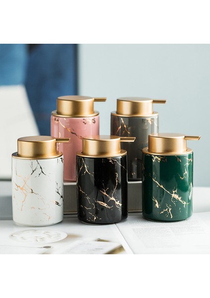 Pembe Tarzı 350 ml Seramik Sıvı Sabunluk Mermer Desen Şampuan Şişesi Banyo Aksesuarları Productshower Jeli Dağıtıcılar (Yurt Dışından) fiyatları