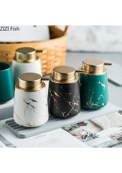 Menekşe Tarzı 400 ml Altın Mermer Doku Seramik Losyon Şişesi Banyo Aksesuarları 400 ml Taşınabilir Sabunluklar El Dezenfektanı Konteyner (Yurt Dışından) fiyatları