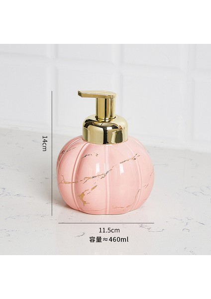 G Tarzı Seramik Sabun Şişesi Kabarcık Presleme Pompası Mermer Tahıl Kabak Şekli Banyo Depolama Aksesuarları Sabunluk El Sabunu Şişesi (Yurt Dışından)