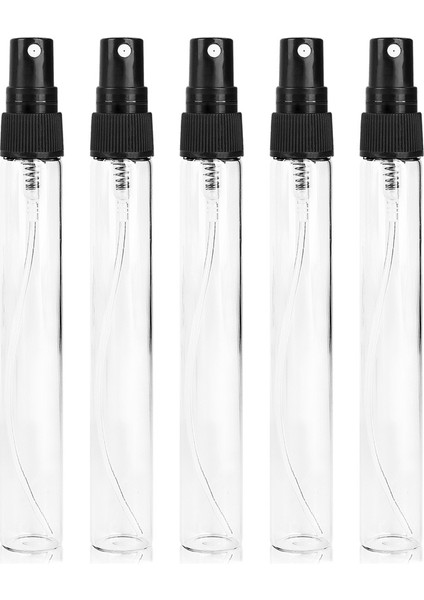 10 ml Tarzı 5 Adet Şeffaf Cam Sprey Şişesi Mini Parfüm Alkol Kozmetik Şişesi Örnek Test Tüpü Ince Cam Şişe ml (Yurt Dışından)