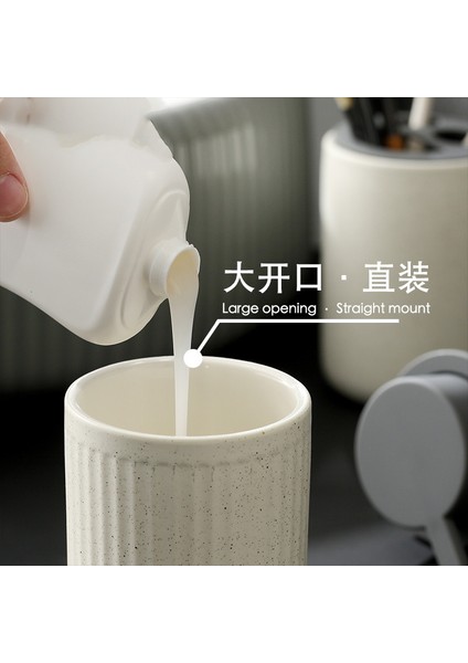 No.8 Tarzı 400 ml Seramik Iskandinav Köpük Losyon Şişesi Banyo Duş Jeli Şişe Sabunluk El Temizleyici Şişe (Yurt Dışından) indirimleri