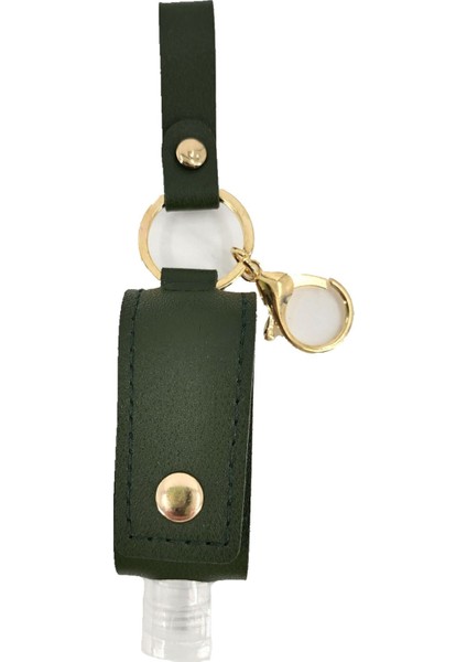 Yeşil Stil 30ML 30ML Hidroalkolik Jel Anahtarlık El Temizleyici Kılıfı Mini Eller Taşınabilir Hidroalkolik Jel Şişe Deri Kılıf Sağlık Anahtarlık (Yurt Dışından)