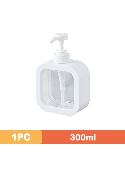 300ML Tarzı ml Banyo Sabunluklar Taşınabilir Seyahat Dağıtıcı Doldurulabilir Losyon Şampuan Duş Jeli Beyaz Banyo Pompası Şişe (Yurt Dışından)