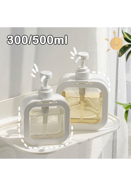 300ML Tarzı ml Banyo Sabunluklar Taşınabilir Seyahat Dağıtıcı Doldurulabilir Losyon Şampuan Duş Jeli Beyaz Banyo Pompası Şişe (Yurt Dışından) fiyatları