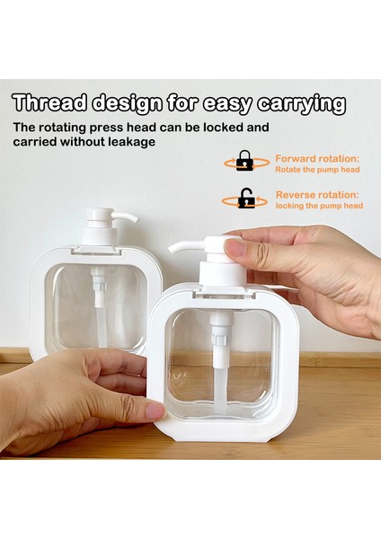 300ML Tarzı ml Banyo Sabunluklar Taşınabilir Seyahat Dağıtıcı Doldurulabilir Losyon Şampuan Duş Jeli Beyaz Banyo Pompası Şişe (Yurt Dışından) fırsatları