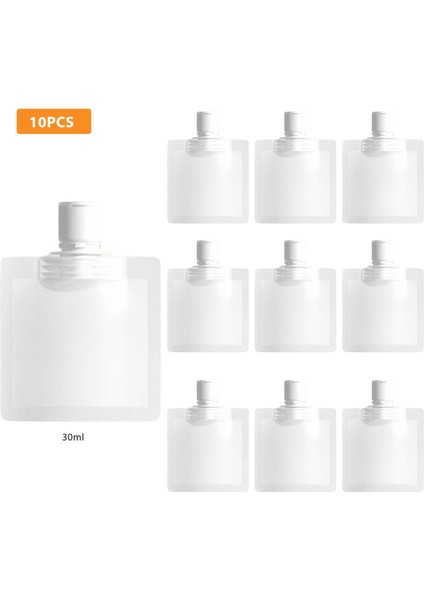 30 ml Tarzı 15 Adet Seyahat Doldurulabilir Kapaklı Ambalaj Çantası, Boş Sıkma Plastik Stand Up Emzik Kese Losyon Şampuan Için 30ML 50ML 100ML (Yurt Dışından)