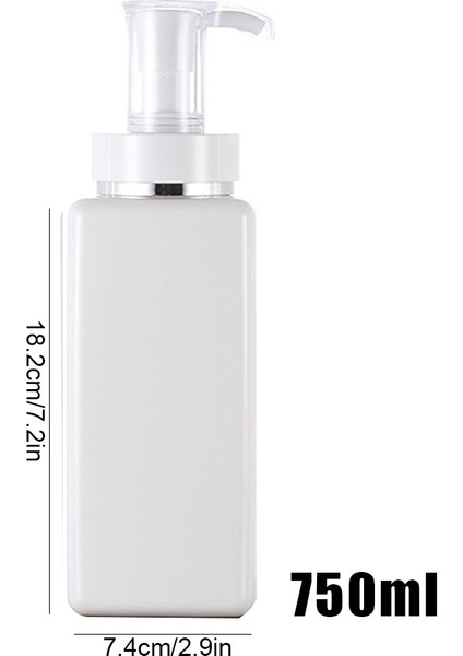 BEYAZ-750ML Tarzı Boş Pompa Sabunluk Vücut Yıkama Kremi Şampuan Şişesi Yapışkanlı Etiketler Banyo Duş Şişesi ml (Yurt Dışından)