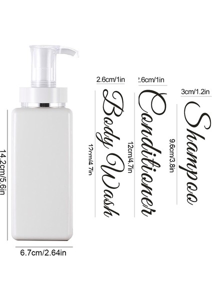 BEYAZ-750ML Tarzı Boş Pompa Sabunluk Vücut Yıkama Kremi Şampuan Şişesi Yapışkanlı Etiketler Banyo Duş Şişesi ml (Yurt Dışından) fırsatları
